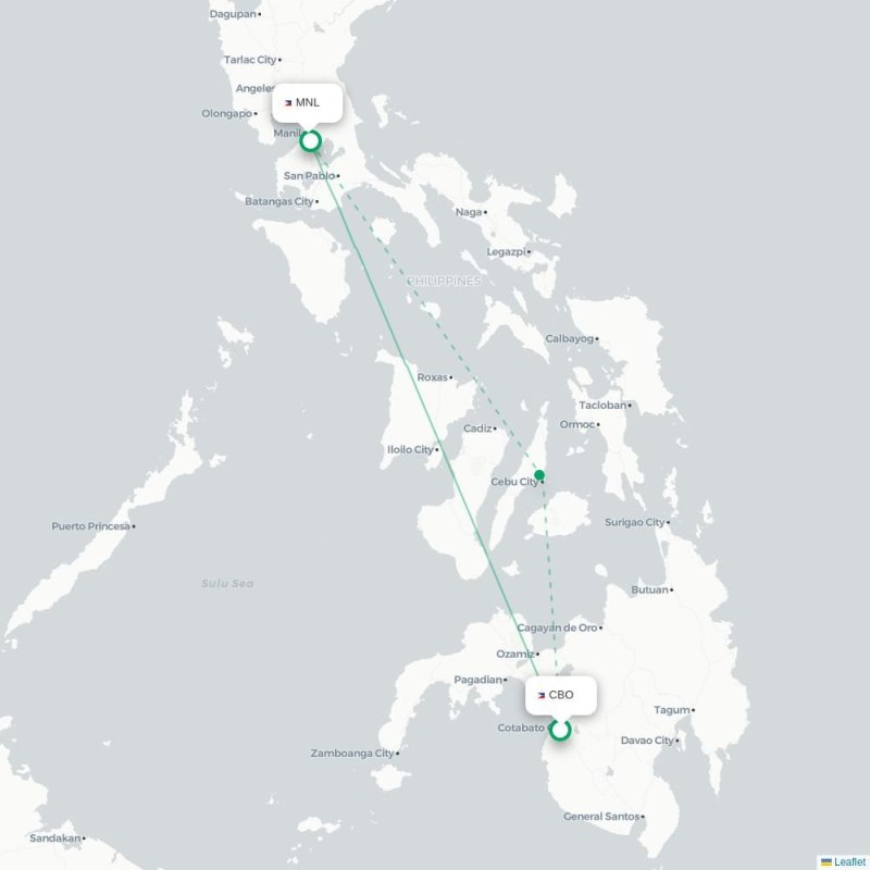 DOH - MNL route map