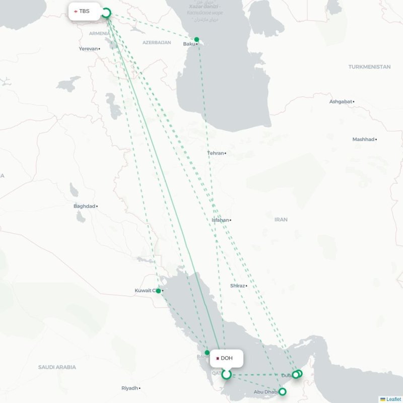 DOH - TBS route map