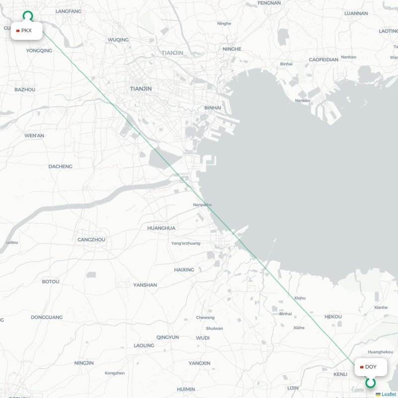 DOY - PKX route map