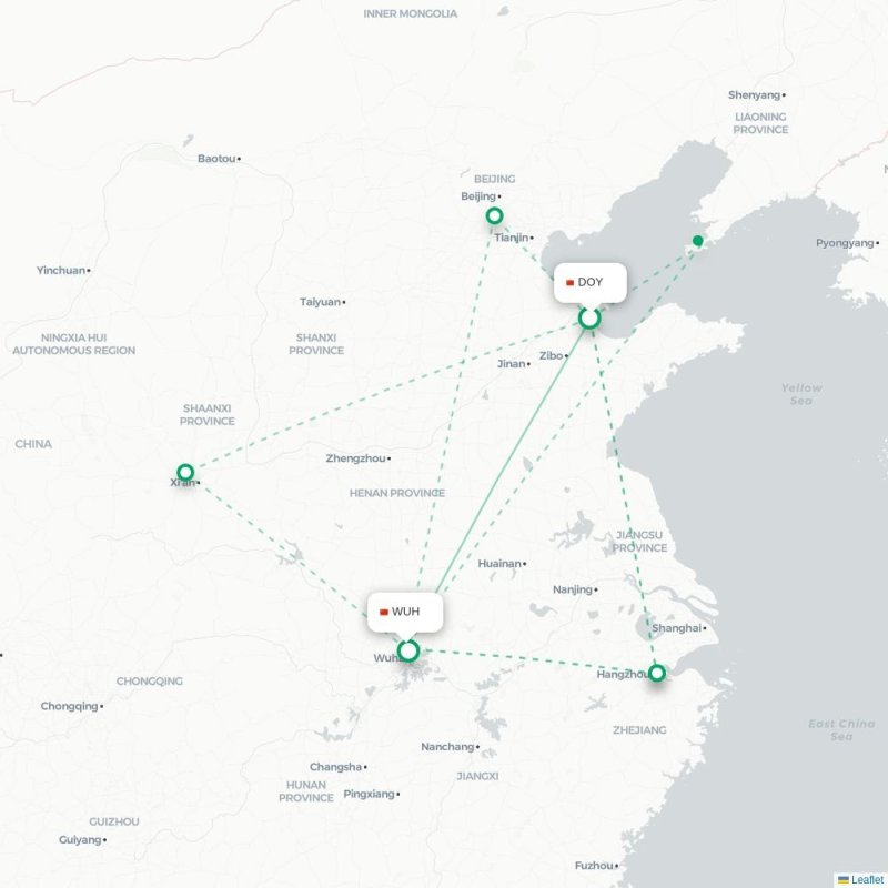 DOY - WUH route map