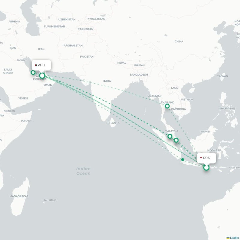 DPS - AUH route map