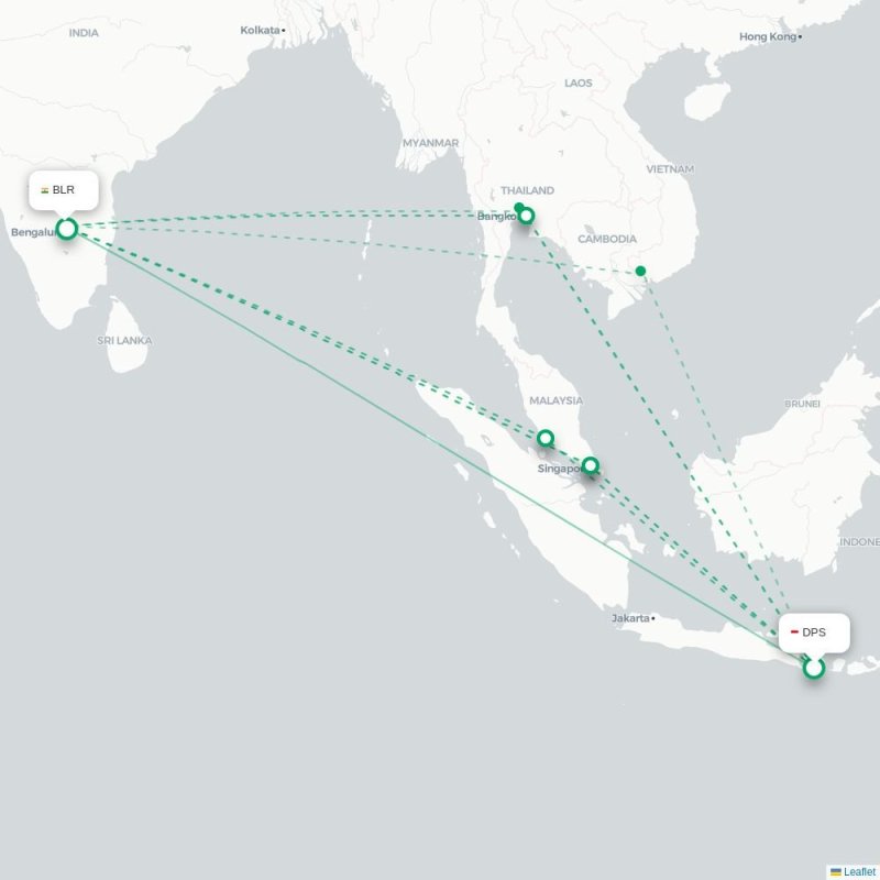 DPS - BLR route map