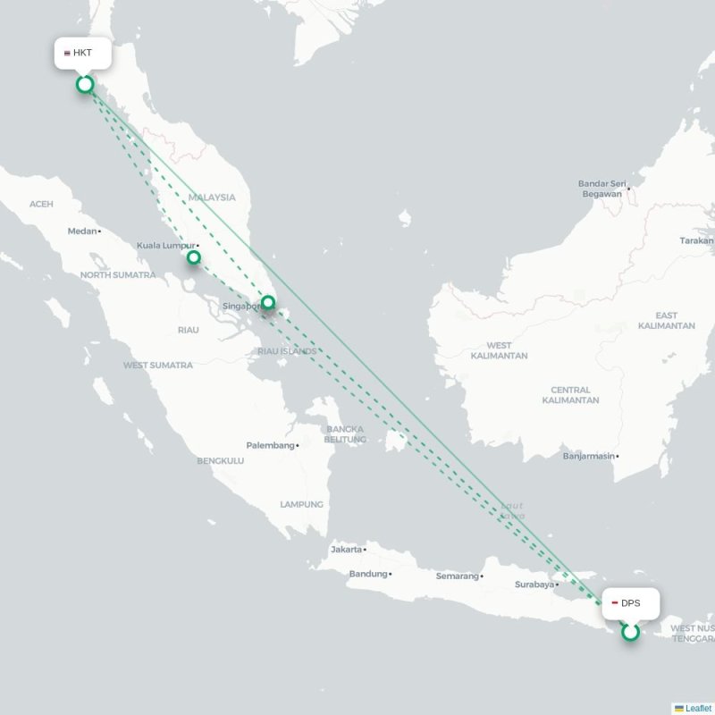 DPS - HKT route map