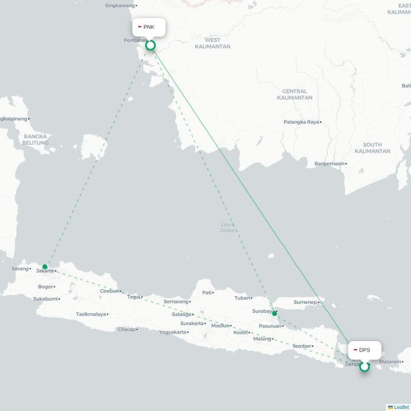 DPS - PNK route map