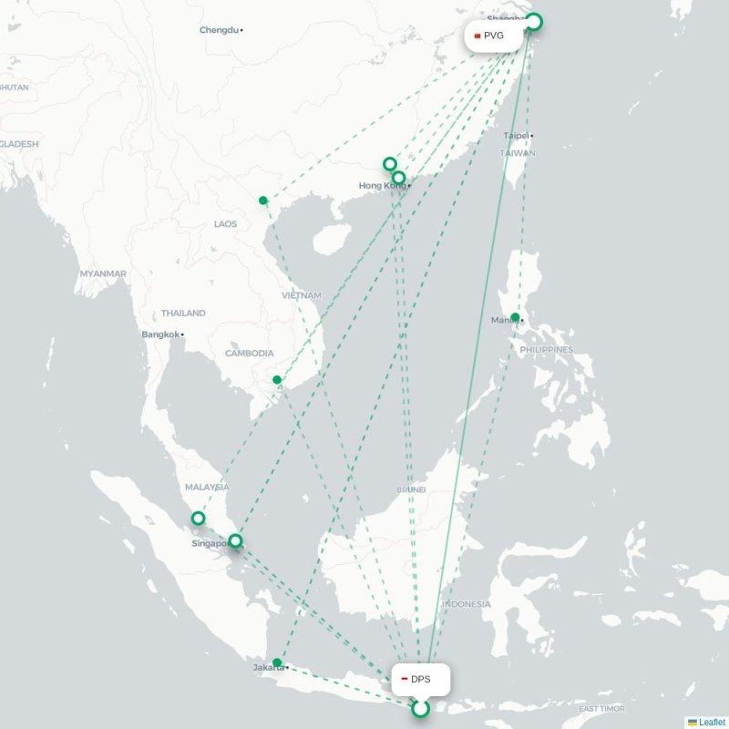 DPS - PVG route map