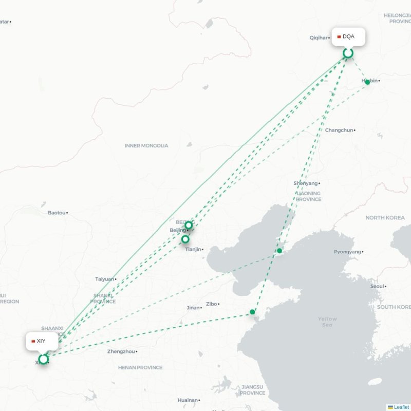 DQA - XIY route map