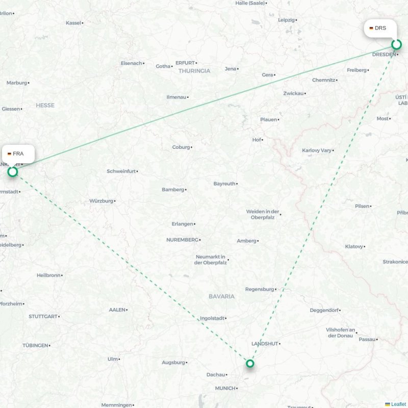 DRS - FRA route map