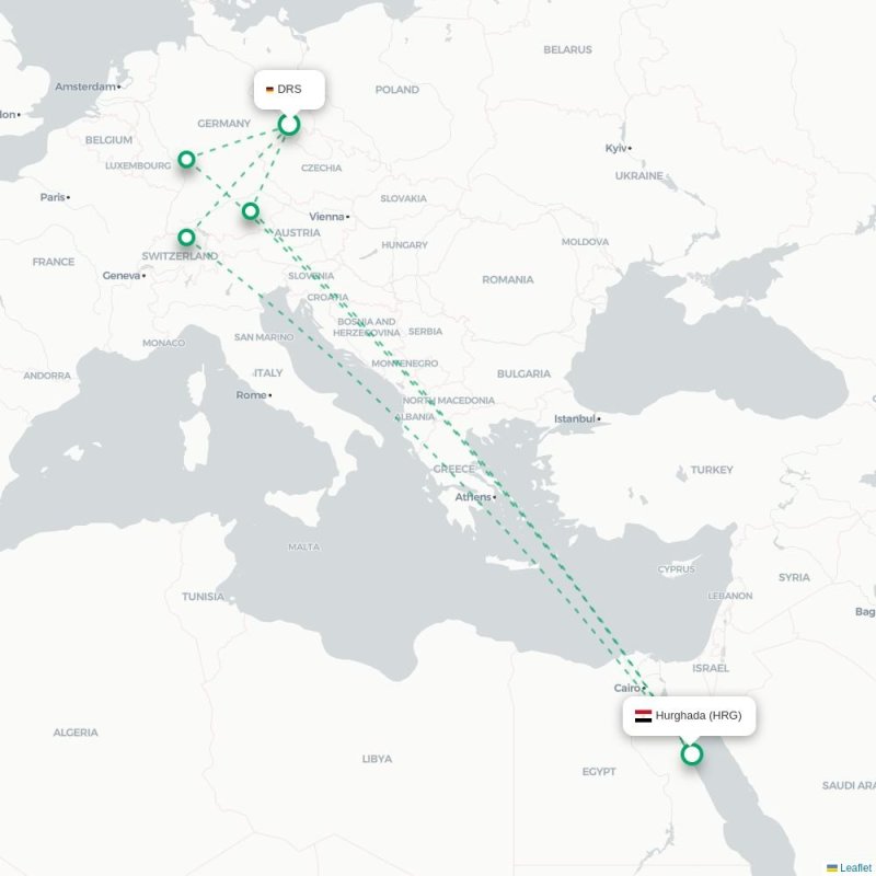 DRS - HRG route map