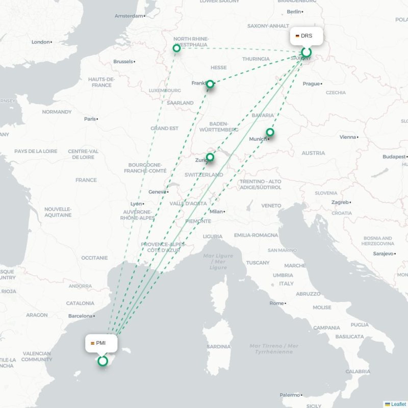 DRS - PMI route map