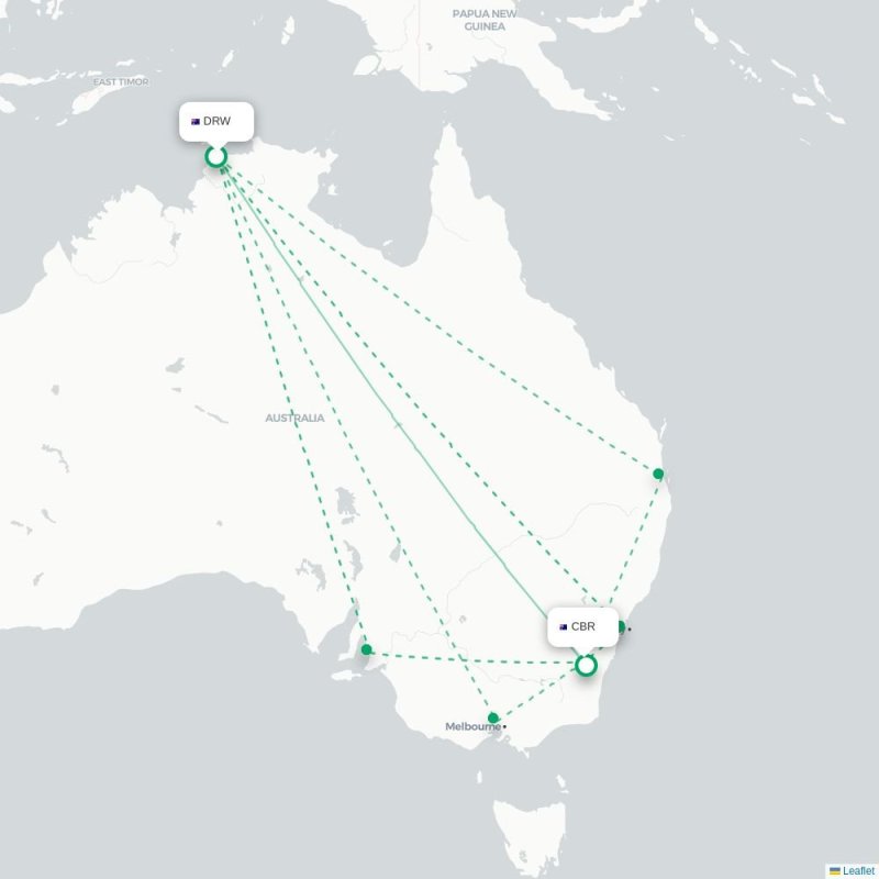 DRW - CBR route map