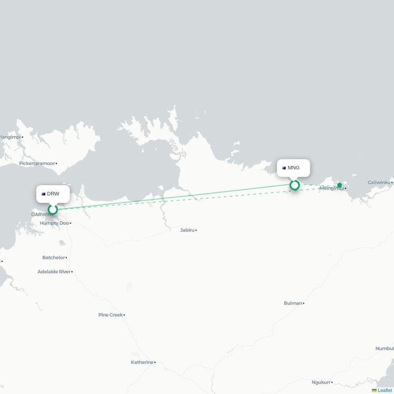 DRW - MNG route map