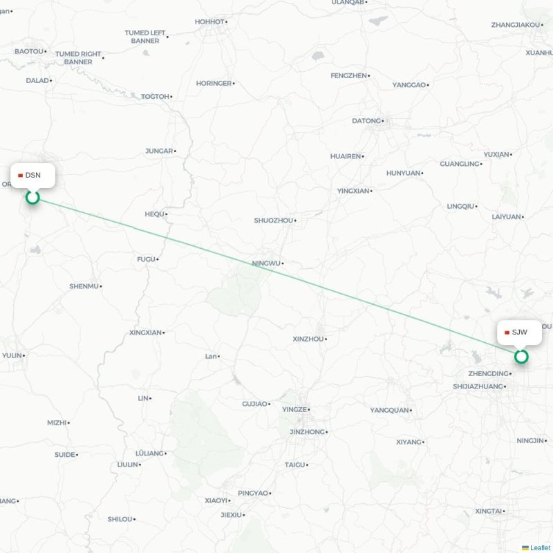 DSN - SJW route map