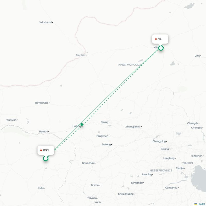 DSN - XIL route map