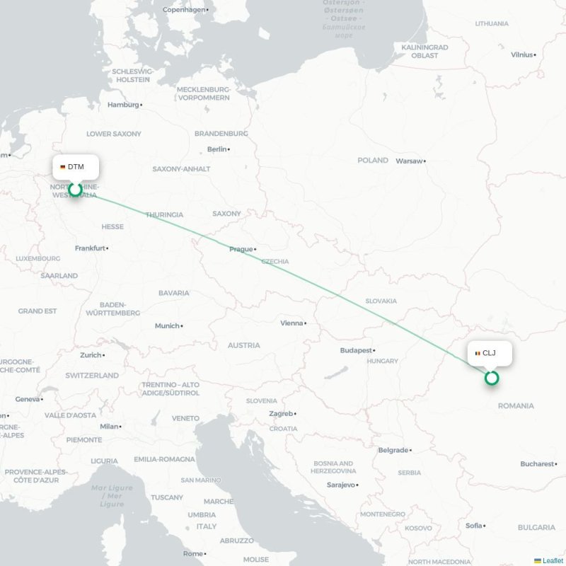 DTM - CLJ route map