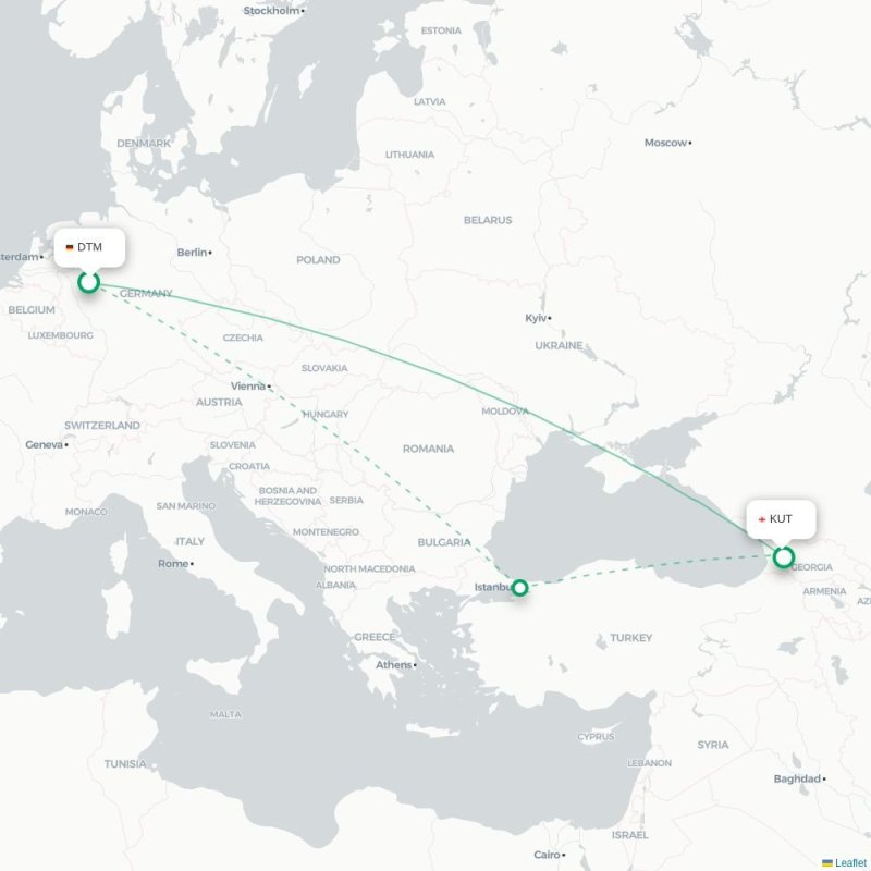 DTM - KUT route map