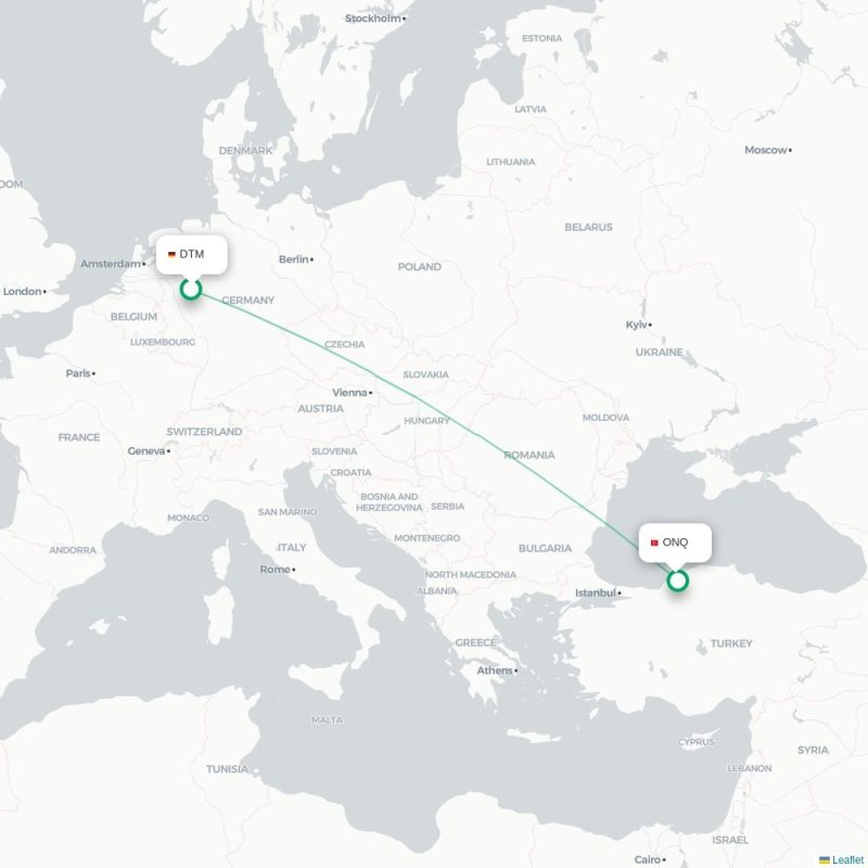DTM - ONQ route map