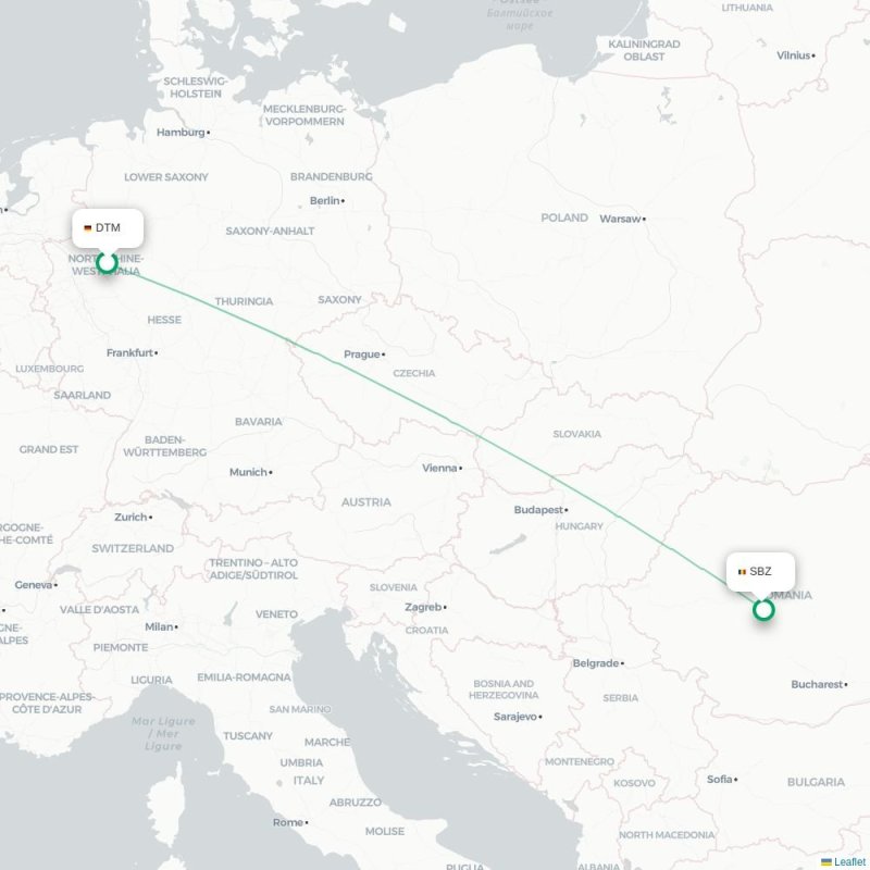 DTM - SBZ route map