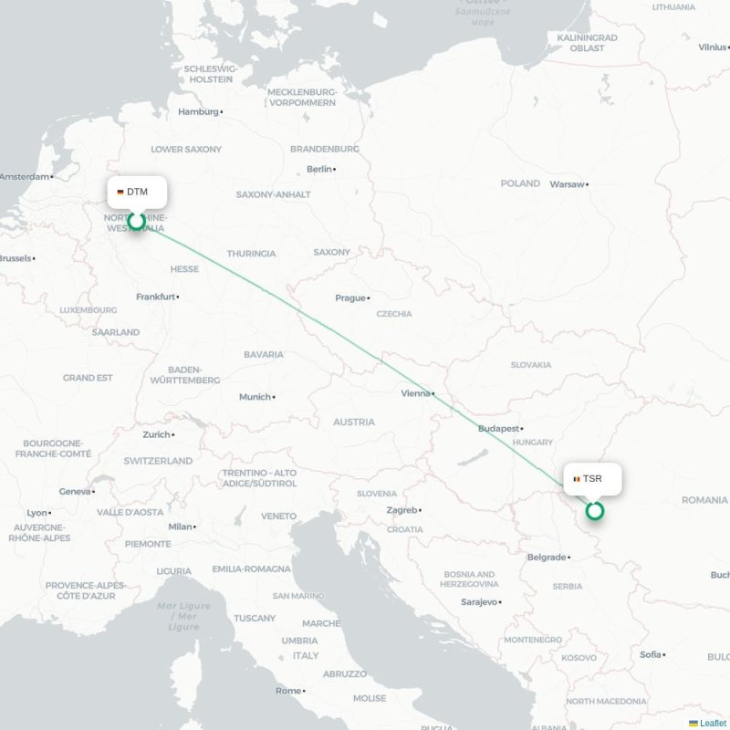 DTM - TSR route map