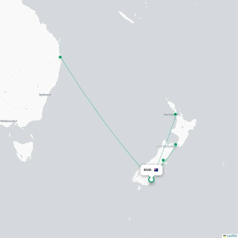Route map Dunedin  DUD 