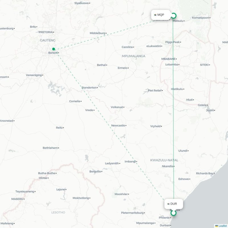 DUR - MQP route map