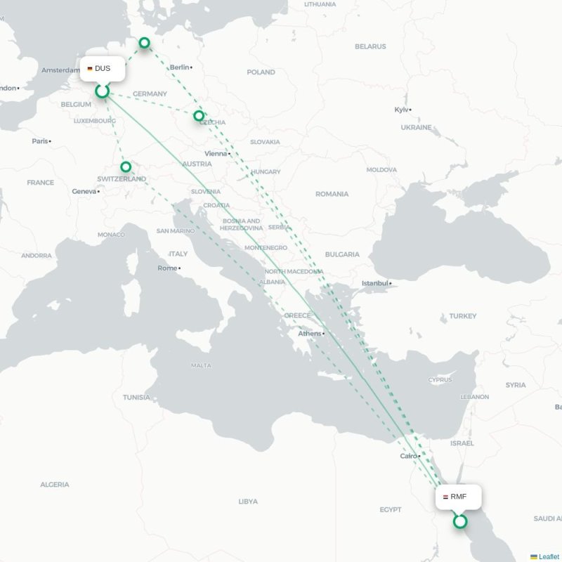 DUS - RMF route map