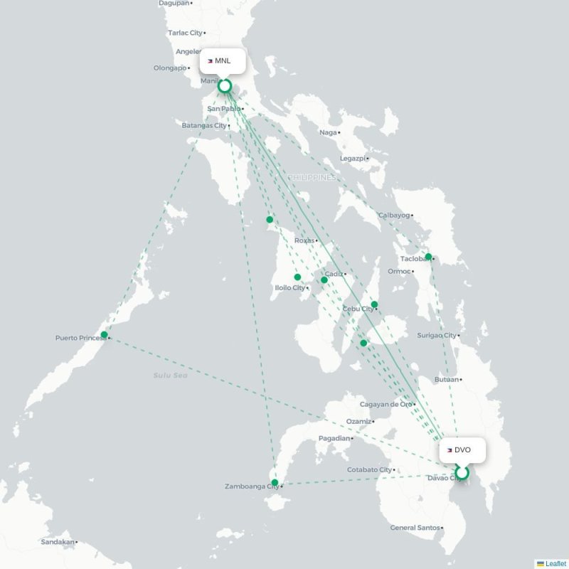 DVO - MNL route map