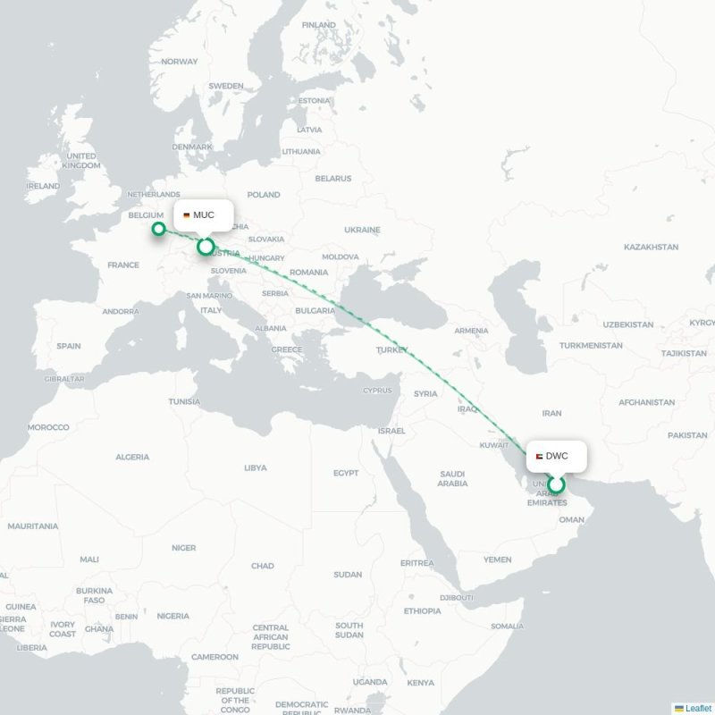 DWC - MUC route map