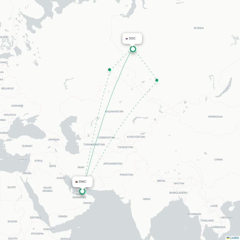 DWC - SGC route map