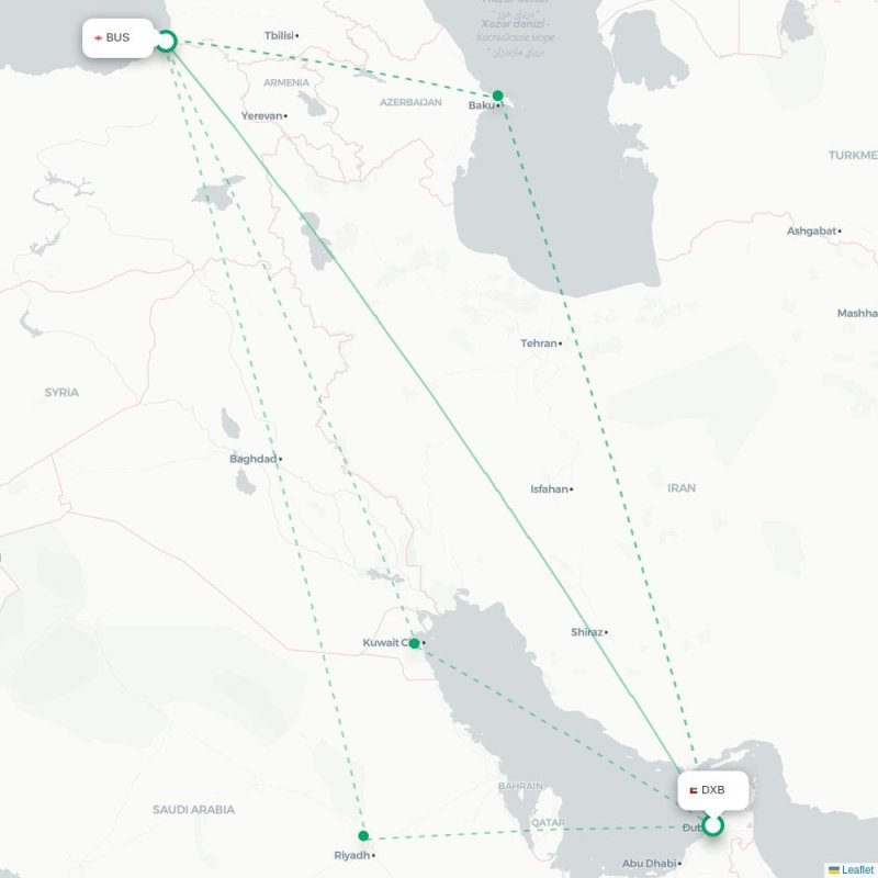 DXB - BUS route map
