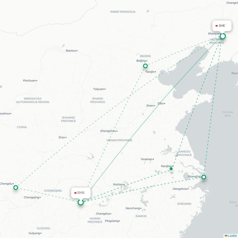 DYG - SHE route map