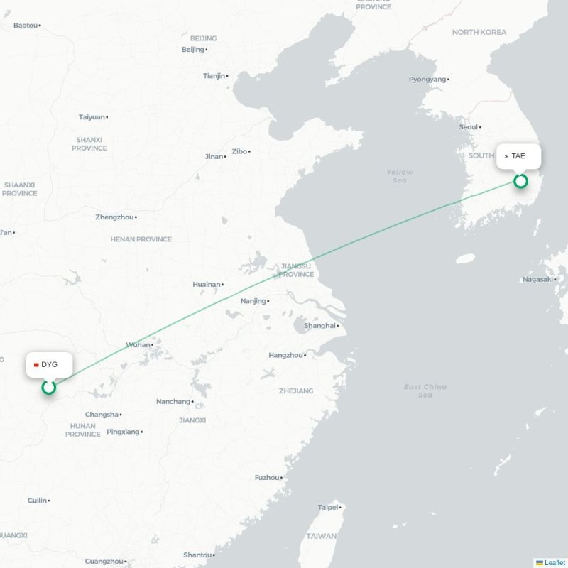 DYG - TAE route map