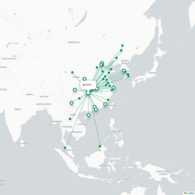 DYG - SIN route map