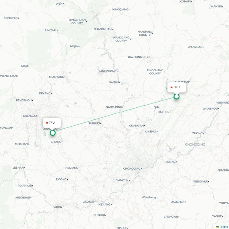 DZH - TFU route map