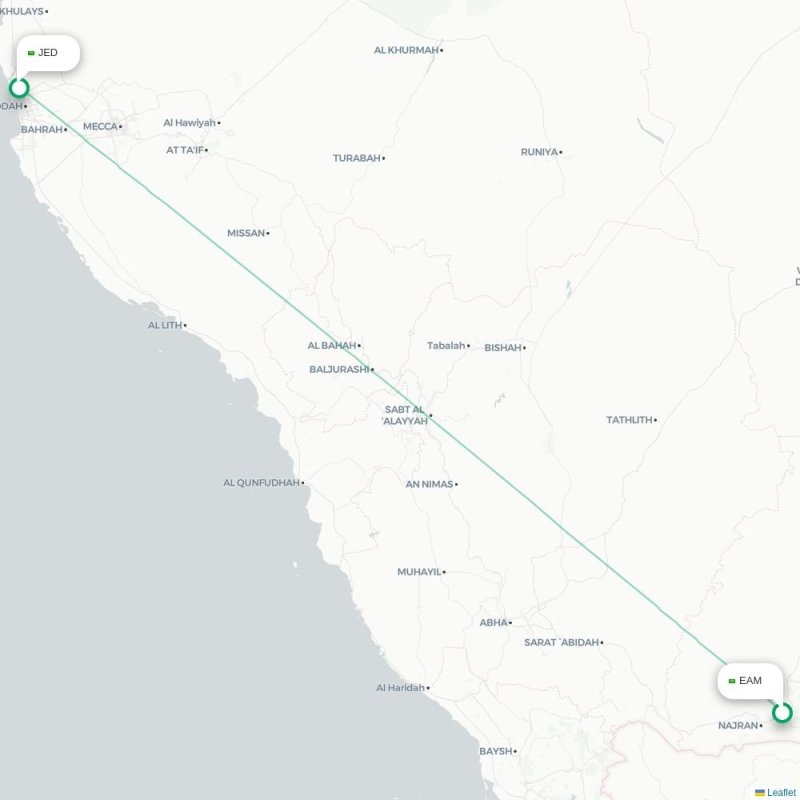 EAM - JED route map