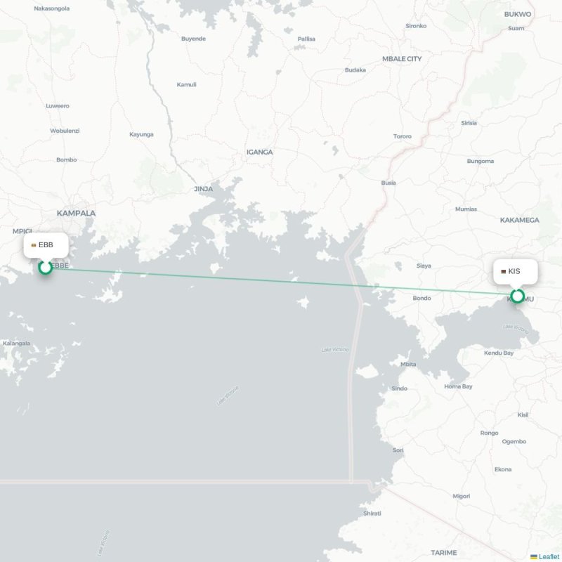 EBB - KIS route map