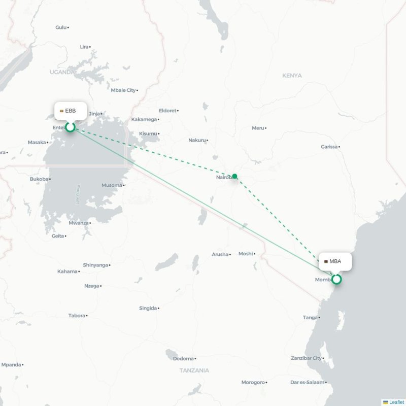 EBB - MBA route map