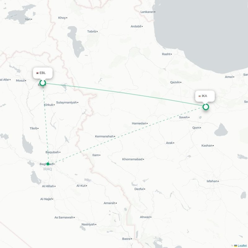 EBL - IKA route map