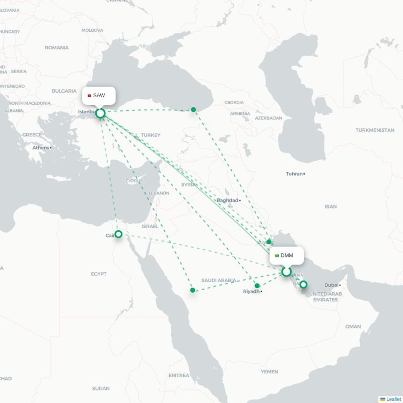 EBL - SAW route map