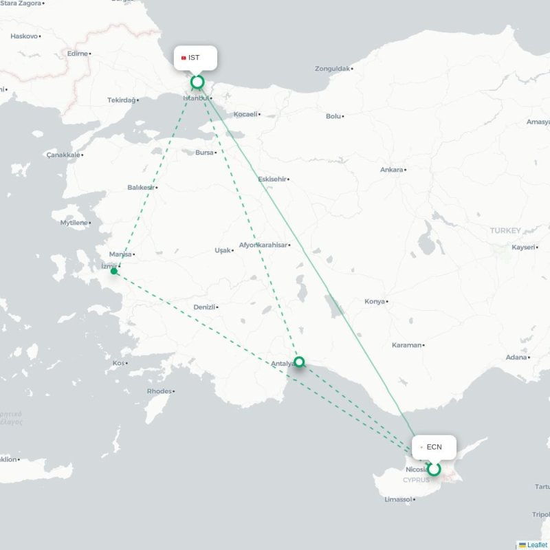 ECN - IST route map