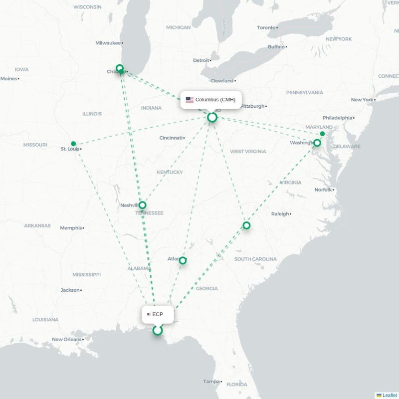 ECP - CMH route map