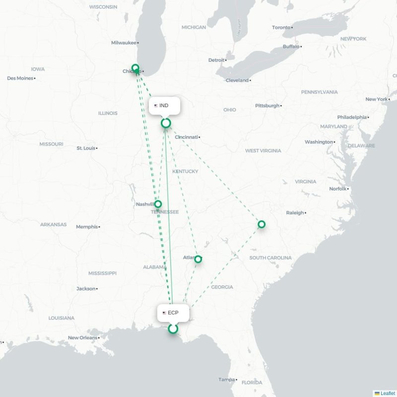 ECP - IND route map