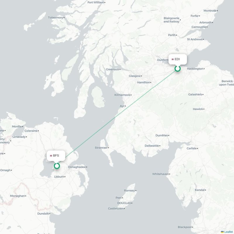 EDI - BFS route map