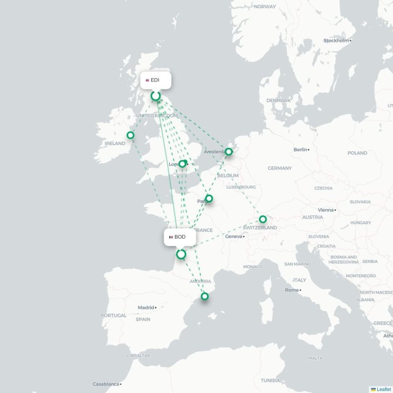 EDI - BOD route map