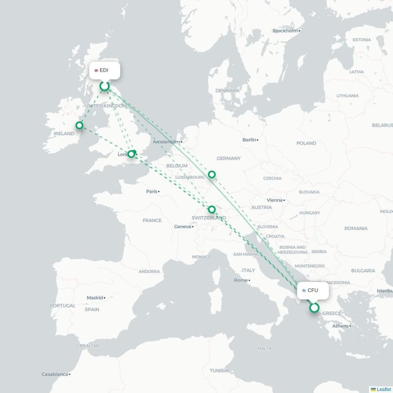 EDI - CFU route map