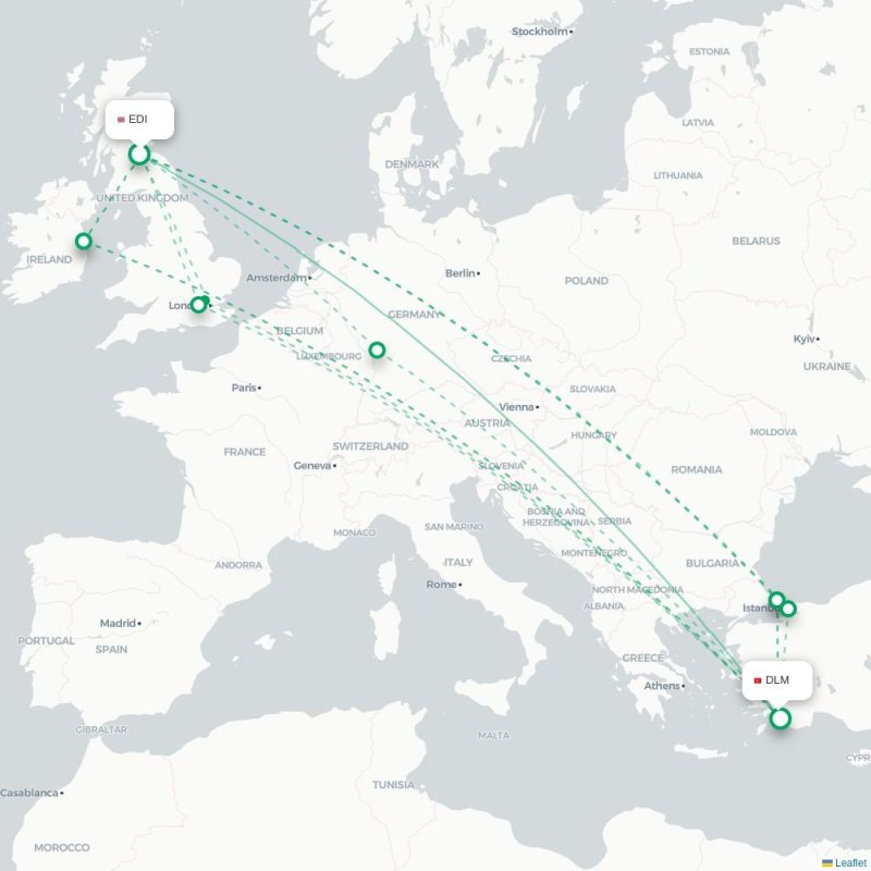 EDI - DLM route map