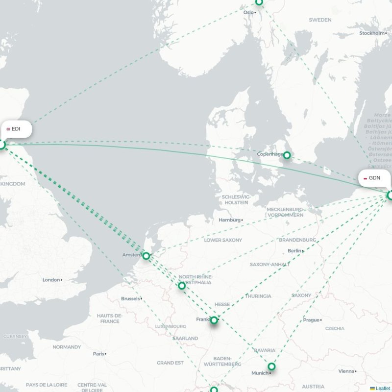 EDI - GDN route map