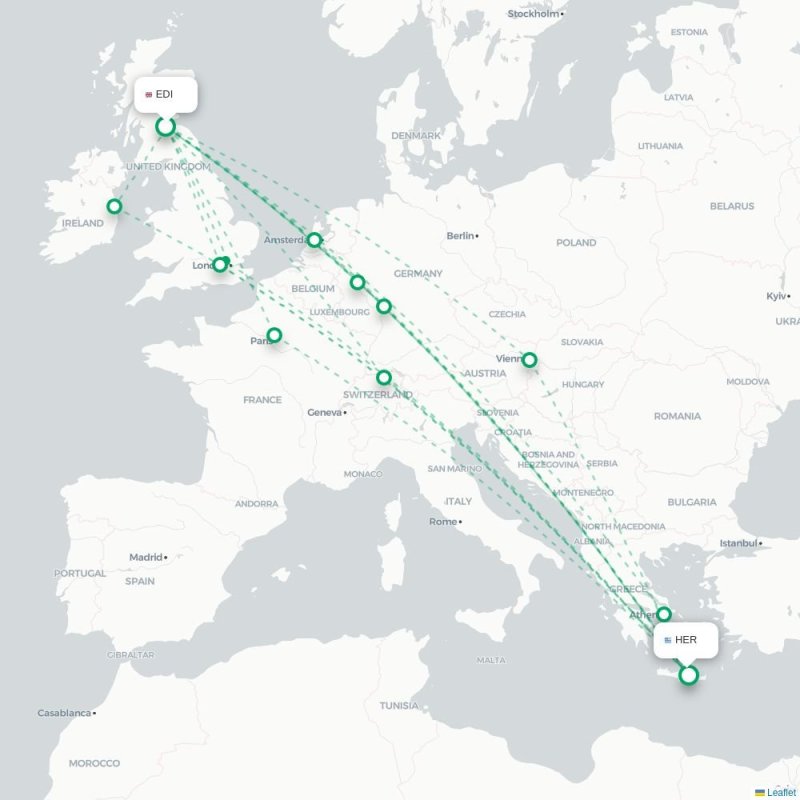 EDI - HER route map