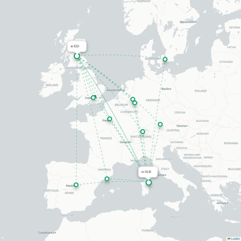 EDI - OLB route map