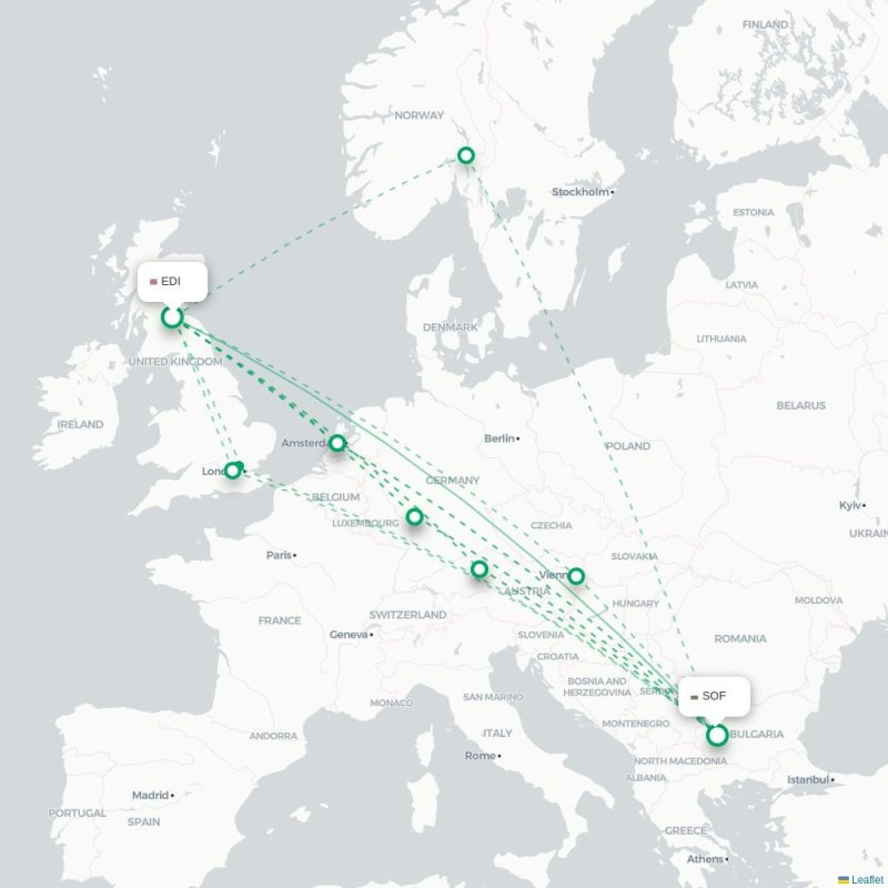 EDI - SOF route map