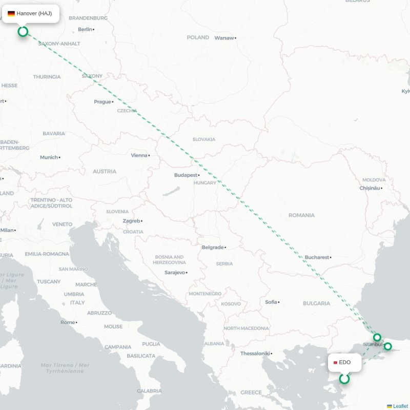 EDO - HAJ route map